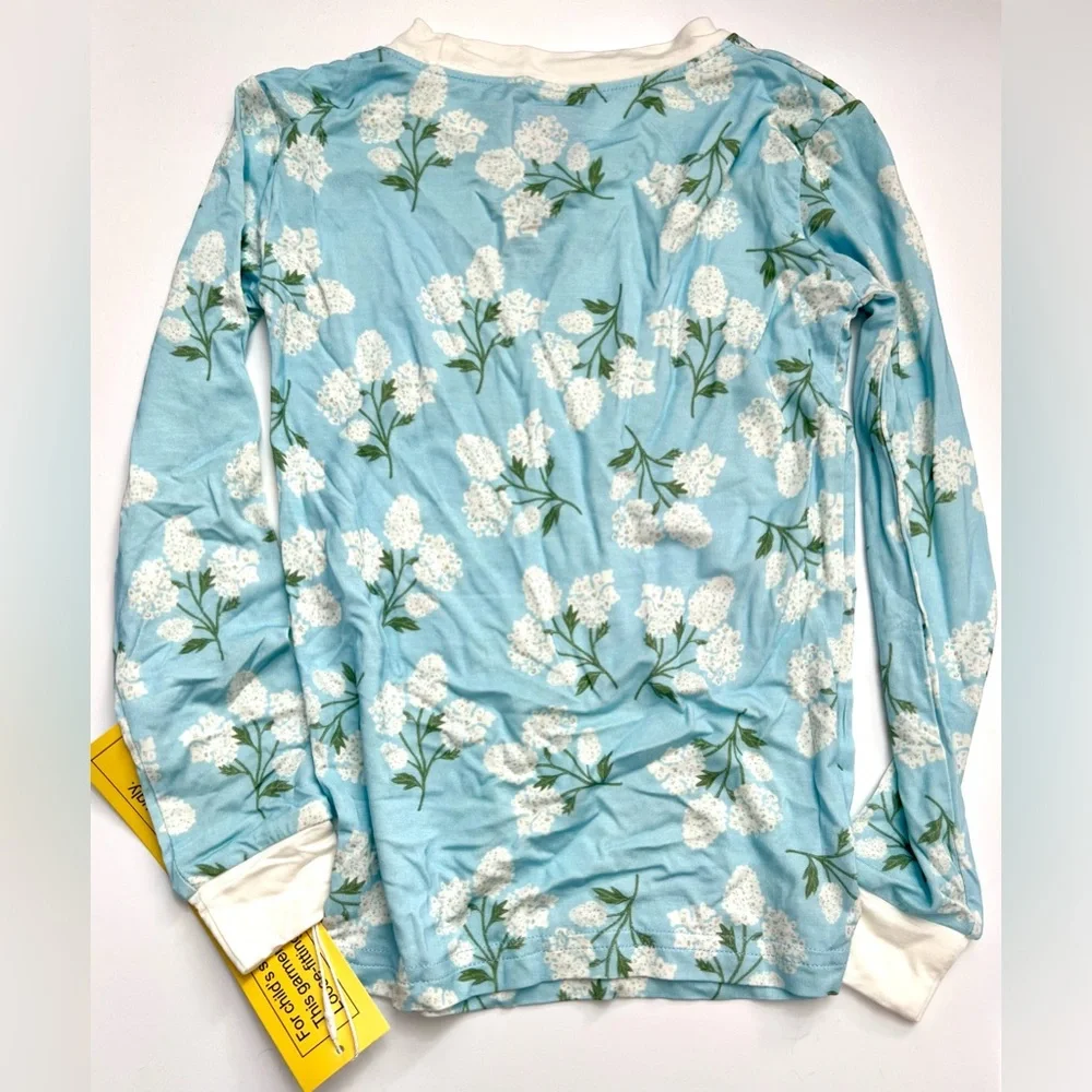 NWT Poppy Kids Co Hydrangea Long Sleeve and Pants Pajamas, Size 4T - Picture 3 of 7